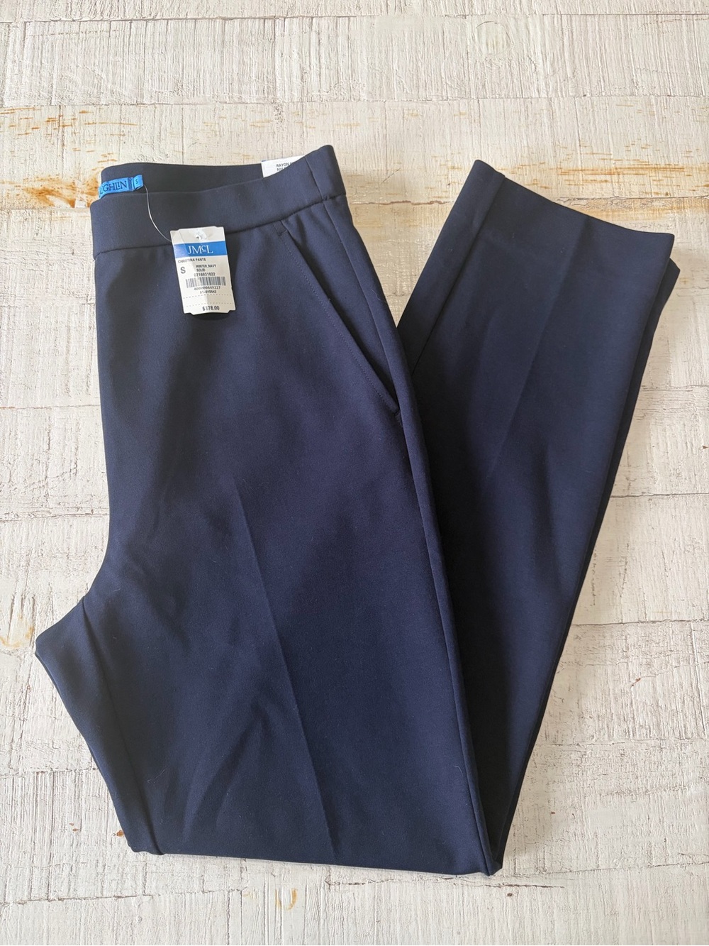 J. McLaughlin Christina Pants NWT size Small in Winter Navy Pull On Stretch - Picture 12 of 12